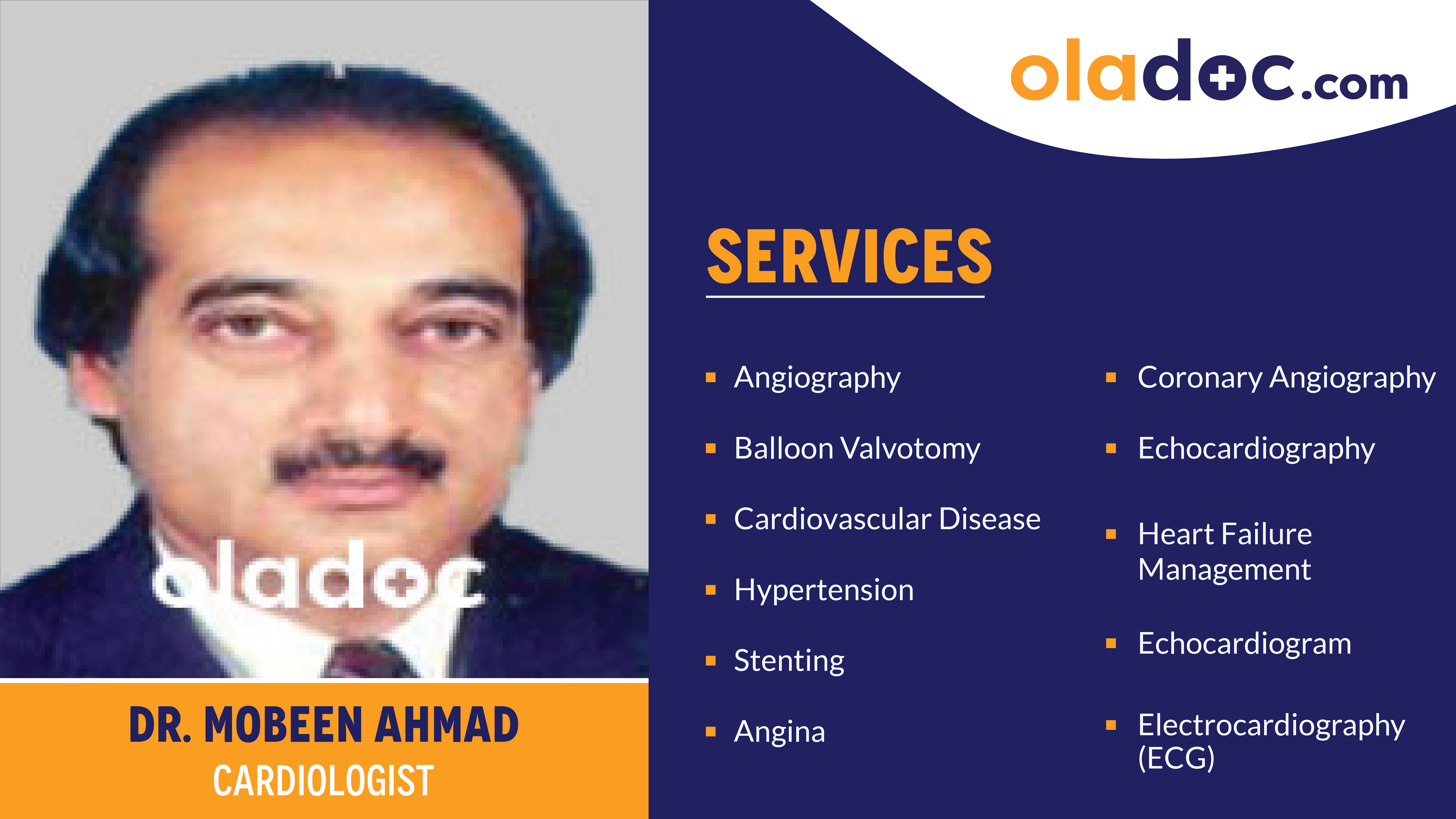 Services provided by Dr.Mobeen Ahmad